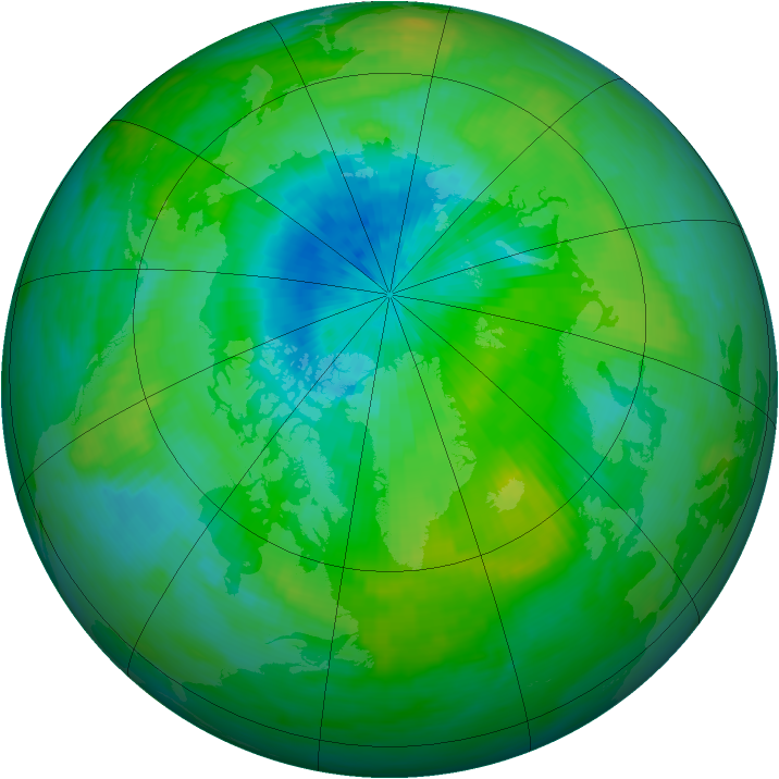 Arctic ozone map for 10 September 1982